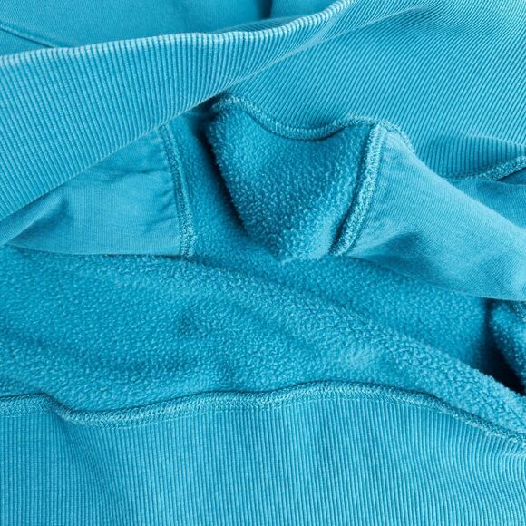 Duluth Trading Co Souped Up Funnel Neck Sweatshirt Womens Large Teal Blue 29715 - Picture 14 of 16